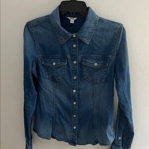 Guess Classic Long Sleeve Denim Shirt Size Small
